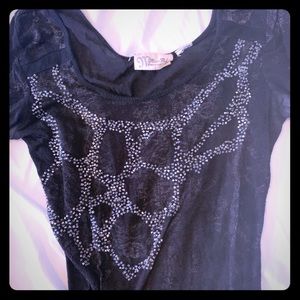 Miss Me long sleeve black shirt